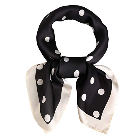 SOJOS Vintage Square Silk Neck Scarf Polka Dot Scarfs For Women 27'' x 27'' Neckerchief Grace