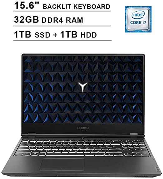 2020 Lenovo Legion Y540 15.6 Inch FHD 1080P Gaming Laptop (Intel 6-Core i7-9750H up to 4.5GHz, NVIDIA GeForce GTX 1650 4GB, 32GB DDR4 RAM, 1TB SSD (Boot)   1TB HDD, Backlit Keyboard, Windows 10)