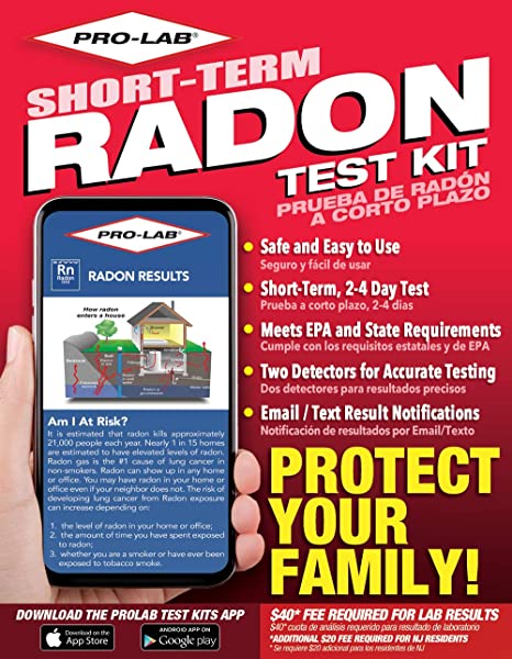 PRO-LAB RA100 Radon Gas Do It Yourself Test Kit