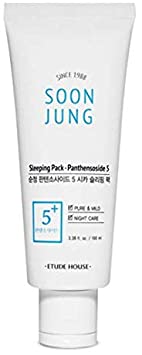 ETUDE HOUSE SoonJung 5 Panthensoside Cica Sleeping Pack 100ml | This Sleeping Pack Soothes Sensitive Skin and Strengthens the Moisture Barrier During the Night | Korean Skin Care