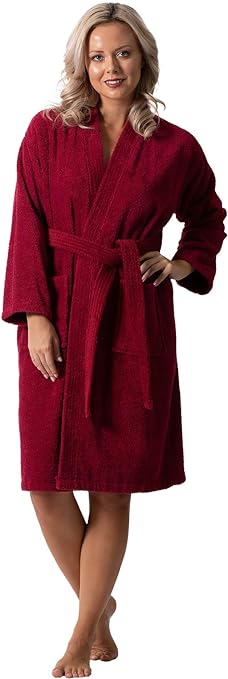 Luxurious Turkish Terry Kimono Collar Super-Soft Terry Absorbent Bathrobes for Women
