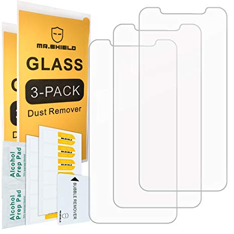 [3-Pack]- Mr Shield for iPhone X/iPhone Xs [Tempered Glass] Screen Protector [Japan Glass with 9H Hardness] with Lifetime Replacement Warranty
