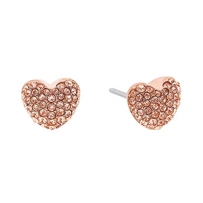 Michael Kors Brilliance Pave Hearts and Crystal Heart Stud Earrings