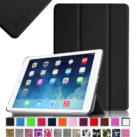 Fintie iPad Air Case - SmartShell Case for Apple iPad Air iPad 5 2013 Model Ultra Slim Lightweight Stand with Smart Cover Auto Wake  Sleep Black