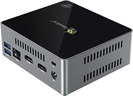 Mini PC, Beelink J34 Windows 10 (64-bit) 8GB/128GB SSD Intel Celeron J3455 Processor(up to 2.3GHz), Mini Desktop Computer with Dual HDMI, Gigabit Ethernet, Dual Band Wi-Fi, 4K, Auto Power On