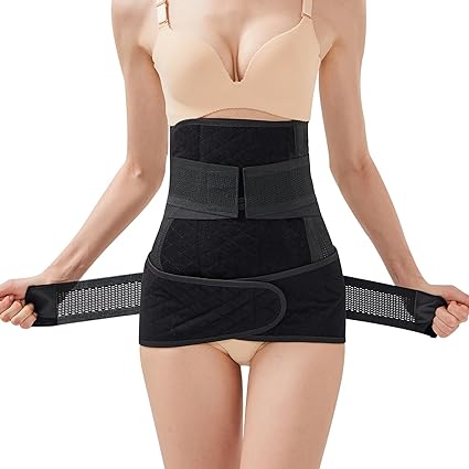 Postpartum Belly Band Wrap: 2 In 1 C Section Belly Binder Post Partum Recovery Abdominal Support Belt