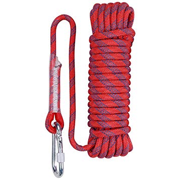 Aoneky 10 mm Static Outdoor Rock Climbing Rope, Fire Escape Safety Rappelling Rope