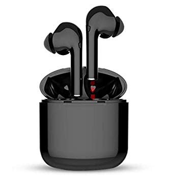 TOZO T9 True Wireless Stereo Headphones TWS Bluetooth in-Ear Earbuds with Charging Case Built-in Mic Headset. Premium Sound with Bass for Running Sport - Super Easy Pair [Black]