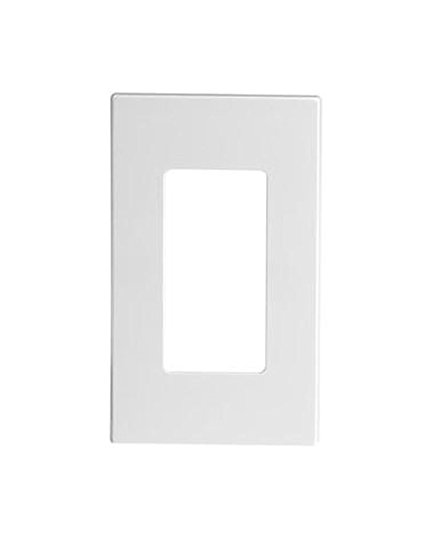 Leviton 80301-SW 2 Pack 1-Gang Decora Plus Wallplate Screwless Snap-On Mount, White