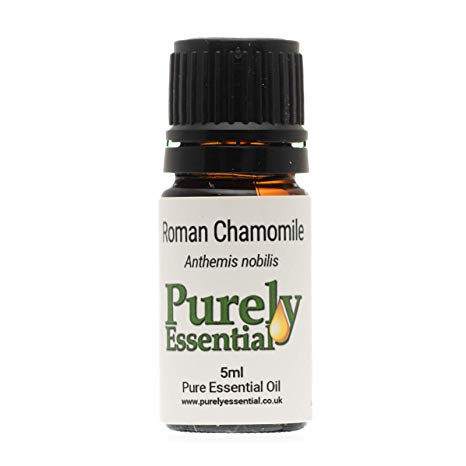 Purely Essential Roman Chamomile Essential Oil 5ml - Pure, Natural, Undiluted, Vegan, Steam Distilled, Cruelty Free, For Aromatherapy, Diffusers and Massage blends