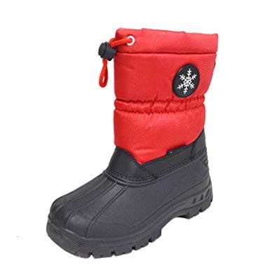 Happy Bull Kids Big Boys Girls Winter Snow Boots Water Resistant Insulated Boots (BABY03)
