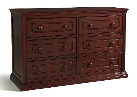 Stork Craft Concord 6 Drawer Dresser with Tufflink Assembly Cherry