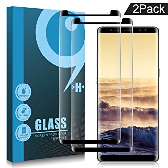 AOFU Samsung Galaxy Note 8 Screen Protector Tempered Glass,[Anti-Scratch][HD Sensitive] [9H Hardness][Anti-Bubble](2 Packs)