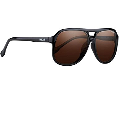 NECTAR Classic Plastic Aviator Sunglasses w/ Polarized Euphoric HD Lenses