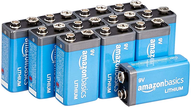 AmazonBasics 9 Volt Lithium Batteries - Pack of 12