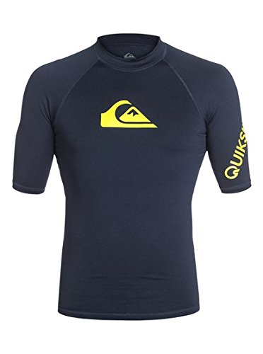 Quiksilver Men's All Time Short Sleeve Rashguard Swim Shirt UPF 50