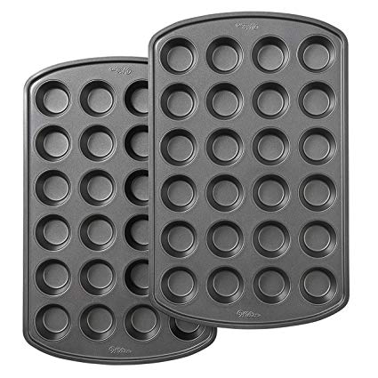 Wilton Perfect Results Premium Non-Stick Bakeware 24-Cup Mini Muffin Pan, Multipack of 2