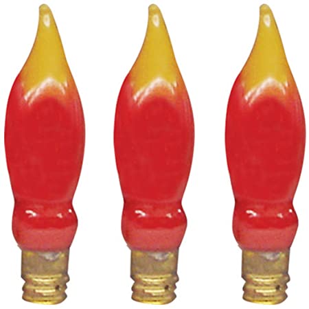 Brite Star Replacement Bulbs Yellow Top C7 Tip Flame Orange (3 Pack)