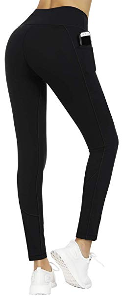 LifeSky Yoga Pants for Women with Pockets High Waist Tummy Control Leggings 4 Way Stretch Soft & Slim Active Pants