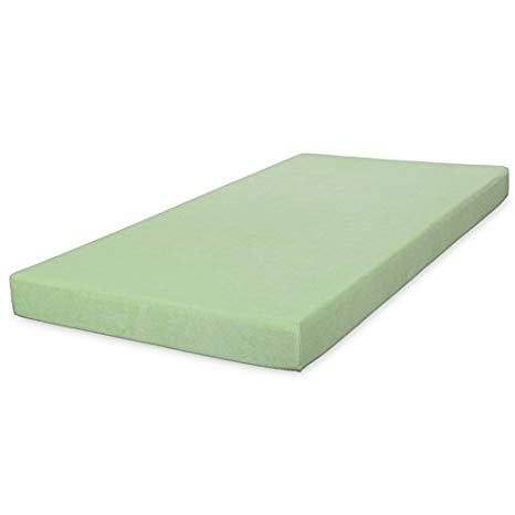 Cr Sleep 5 Inch Memory Foam Twin XL Mattress for Bunk Bed, Trundle Bed, Day Bed, Light Green