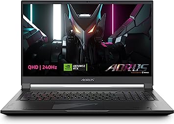 GIGABYTE AORUS 17X: 17.3" Thin Bezel QHD 2560x1440 240Hz Display, NVIDIA GeForce RTX 4080 Laptop GPU 12GB GDDR6, Intel Core i9-13900HX,16GB DDR5 RAM, 1TB SSD, Win11 Pro (AORUS 17X AXF-B4US694SP),Black