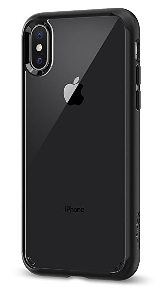 Spigen Ultra Hybrid iPhone X Case with Air Cushion Technology and Hybrid Drop Protection for Apple iPhone X (2017) - Matte Black