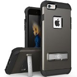 iPhone 6 Case OBLIQ Skyline AdvanceSpace Gray with Metal Kickstand Dual Layered Heavy Duty Protection Case for iPhone 6S 2015 and iPhone 6 2014