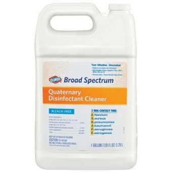 Clorox CLO 30651 Broad Spectrum Quaternary Disinfectant Cleaner 1 Gallon Bottle Case of 4