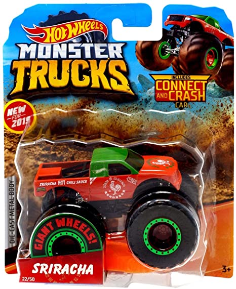 Hot Wheels 2019 Monster Trucks Giant Wheels Sriracha 1:64 Scale