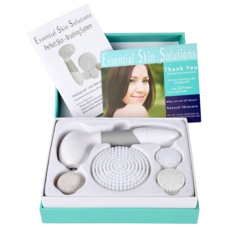 Best Facial and Body Cleansing Brush - Exfoliating Microdermabrasion Face Brush - Pore Minimizer - Skin Cleansing Machine - Exfoliator to Help Get Rid of Acne - Acne Scars - Blackheads - Body Acne & Dark Spots - at Home Spa Treatment - Face & Body Cleaner - Perfect Skin Brushing System