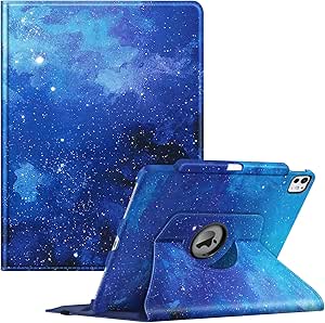 Fintie Rotating Case for iPad Pro 13-inch (M4) 2024 with Pencil Holder - 360 Degree Swiveling Protective Stand Cover with Auto Wake/Sleep, starry sky