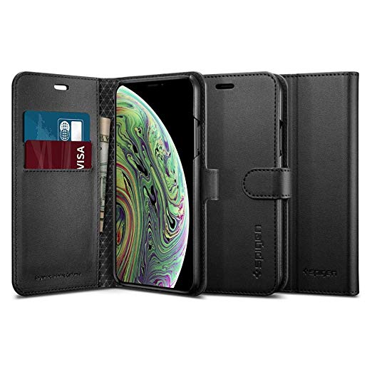 Spigen Wallet S Designed for Apple iPhone Xs Case (2018) / Designed for Apple iPhone X Case (2017) - Black