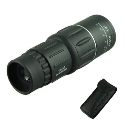 Voberry Handheld 16 x 52 Dual Focus Zoom Optic Lens Armoring Monocular Telescope