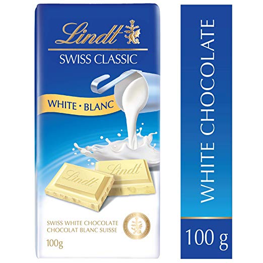Lindt Swiss Classic White Chocolate Bar, 100g