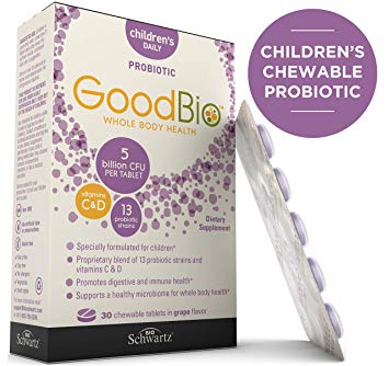 Premium Probiotic Chewable Tablets for Children - Kid's Whole Body Health with Vitamins C & D3-5 Billion CFU - Promotes Digestive & Immune Health - Supports a Healthy Microbiome - Shelf-Stable