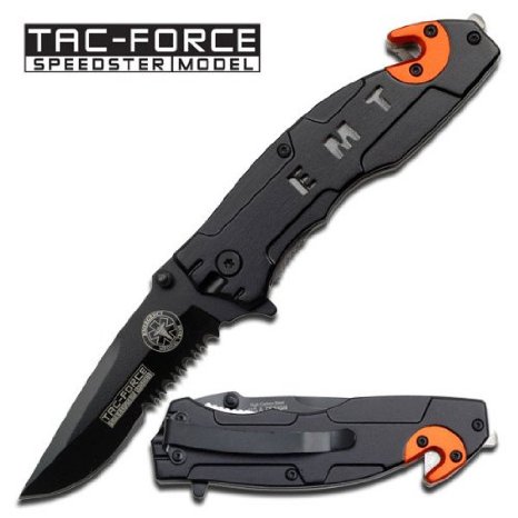Tac Force Assisted Opening Rescue EMS EMT Tactical Pocket Folding Stainless Steel Blade Knife Outdoor Survival Camping Hunting