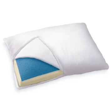 Sleep Innovations Queen Size Reversible Gel Memory Foam Pillow