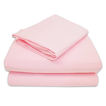 American Baby Company 100% Cotton Jersey Knit Toddler Sheet Set, Pink