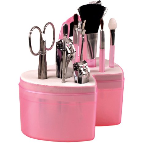 ETTG All-in-One Manicure Pedicure and Makeup Set with Apple-shaped Pack(15 pcs)