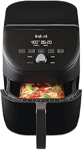 Instant Pot Vortex Slim, Friteuse sans Huile Électrique 5 en 1 - Multicuiseur avec Fonctions Friteuse à Air, Pâtisserie, Griller, Rôtir et Chauffe-Plat, Minuteur - Puissance 1700W, 5.7 L - Noir