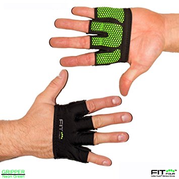 The Gripper Weightlifting Gloves | Callus Guard WOD Workout Gloves by Fit Four for Cross Training Athletes - Enhanced Silicone Grip Palm