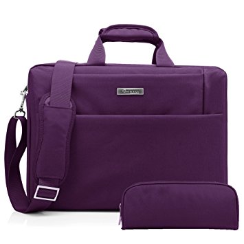 CoolBell 15.6 Inch Laptop Bag Messenger Shoulder Bag Briefcase Hand Bag  For Laptop/Macbook/Ultrabook//Business/College/Men/Women(Purple)