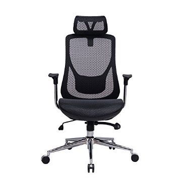 VIVA OFFICE High Back Mesh Chair Executiveamp Managerial Chair with Adjustable HeadrestUpgraded Armrest and Great Lumbar Support -Viva1168F1K