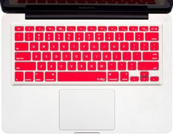 Kuzy - RED Keyboard Cover Silicone Skin for MacBook Pro 13 15 17 with or wout Retina Display iMac and MacBook Air 13 - Red
