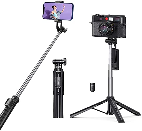 Selfie Stick, Mpow Extendable Selfie Stick Tripod Stand with Stable Design and Remote, All in one, Compact, Lightweight, Compatible with iPhone 12 Pro Max 11 11 Pro XR Max, Action Cameras, Camera