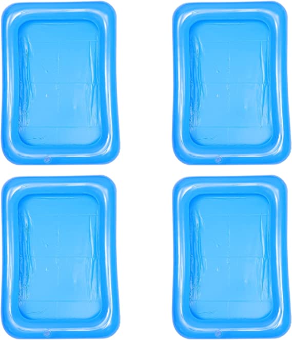 DOITOOL 4PACK Inflatable Ice Serving Bar Coolers for Parties, Ice Serving Buffet Salad Ice Tray Food Drink Containers, BBQ Picnic Pool Party Supplies Inflatable Cooler, 60X45cm