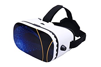 VR 3D Glasses, ZKTC Improved Virtual Reality Headset 3D Goggles Video Movie Game Glasses for iPhone Samsung and Other Smartphones of 4.7-6.0" Screens (star)