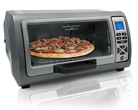 Hamilton Beach 31128 Easy Reach Digital Convection Toaster Oven, Silver