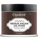 Moroccan Argan Oil Keratin Hair Treatment Mask for Dry Damaged Hair - Hair Repair Deep Conditioner with Jojoba Oil and Collagen for Color Treated Curly Hair - 8 Oz