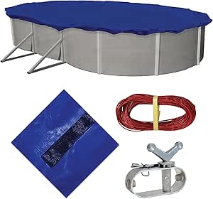 Blue Wave BWC926 Gold 15-Year 16-ft x 28-ft Oval Above Ground Pool Winter Cover,Royal Blue